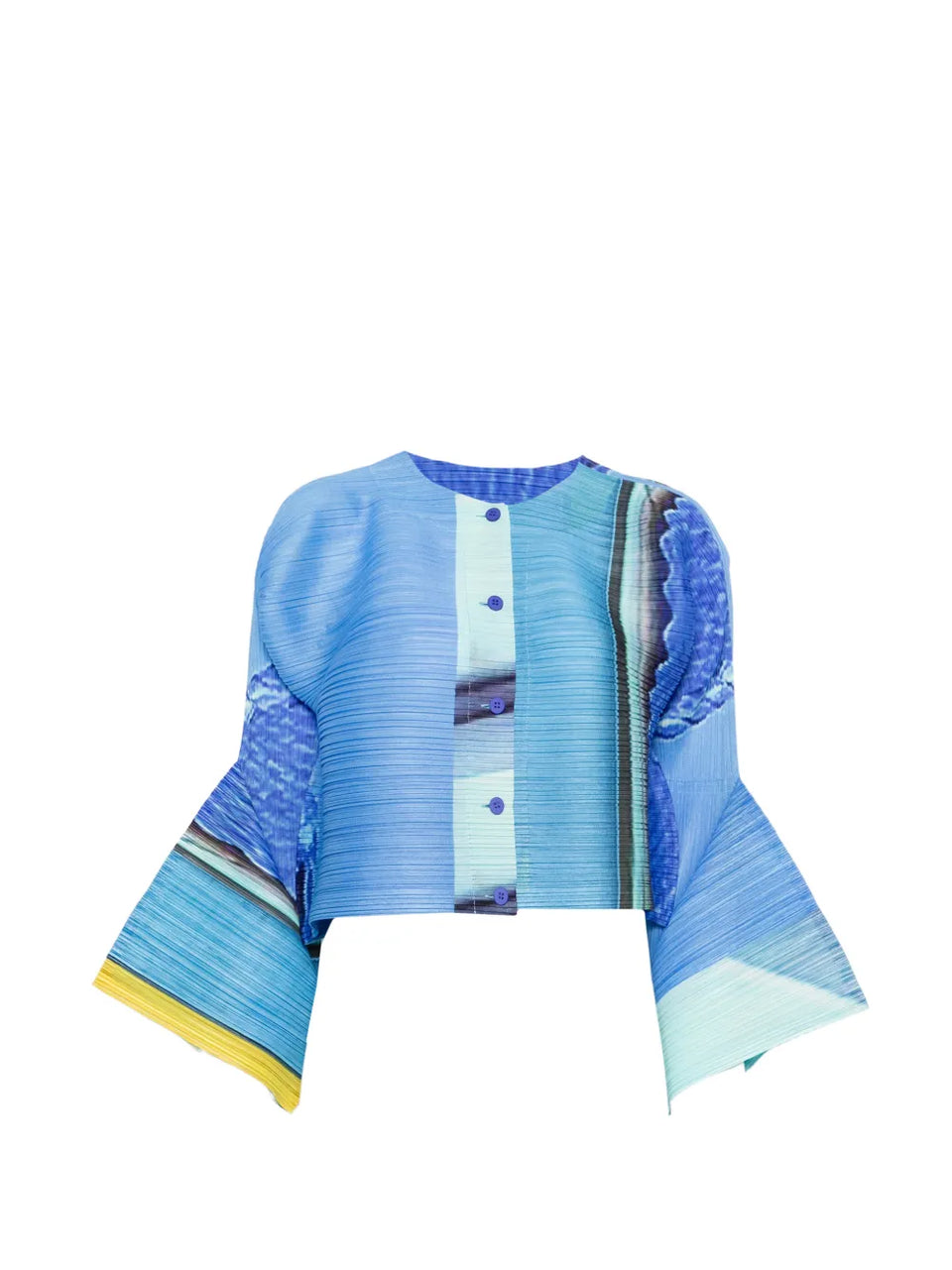 pleated buttoned blouse
