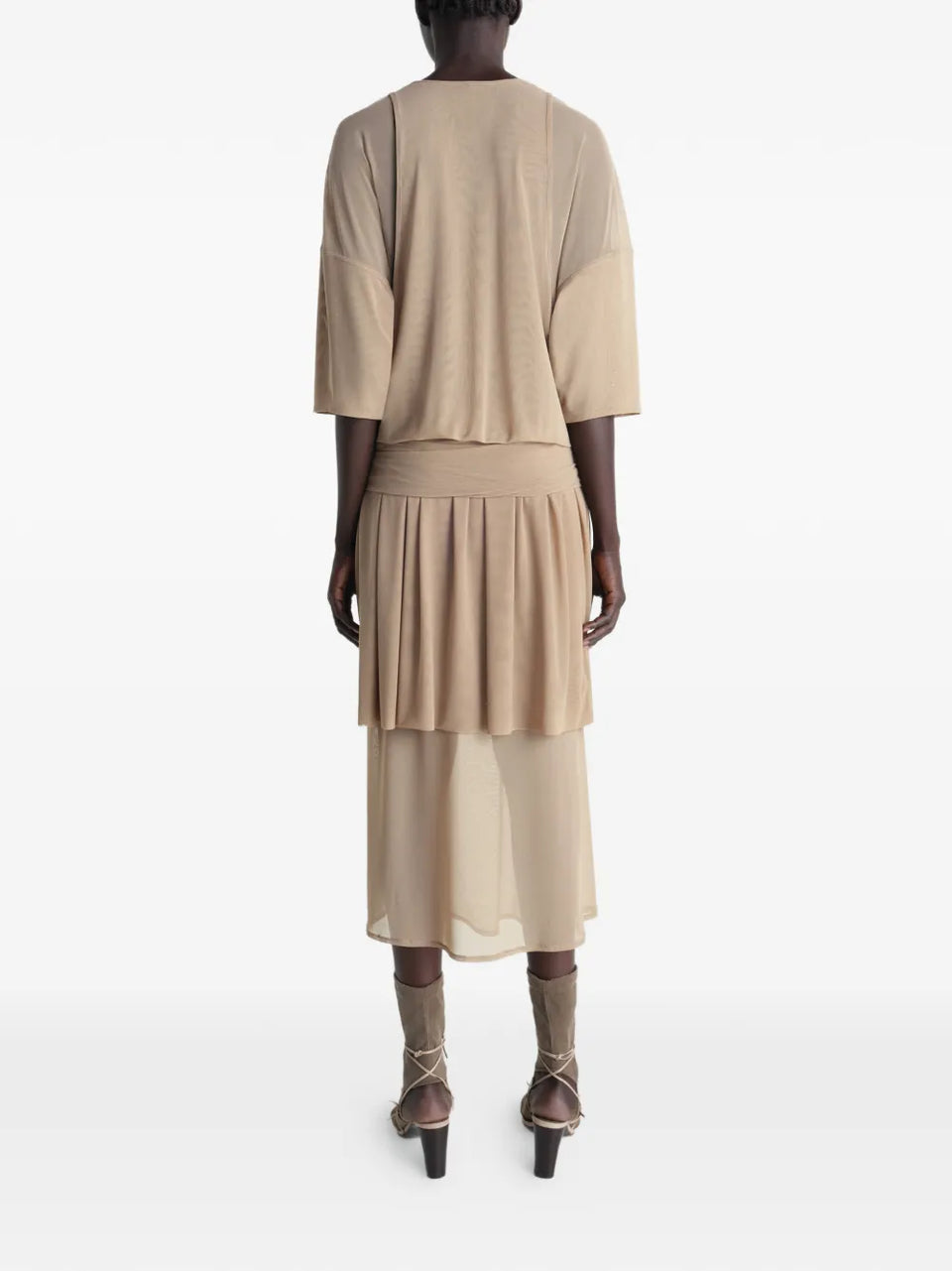 double layer midi dress