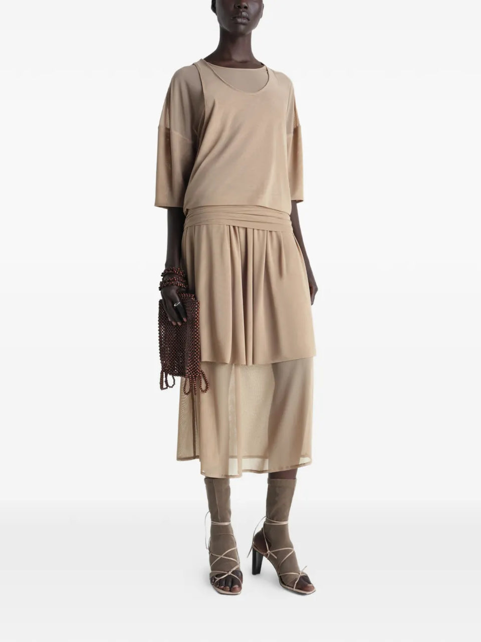 double layer midi dress
