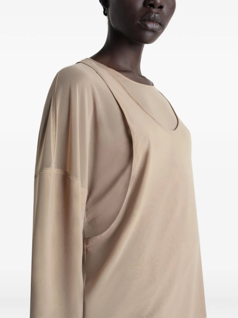 double layer midi dress