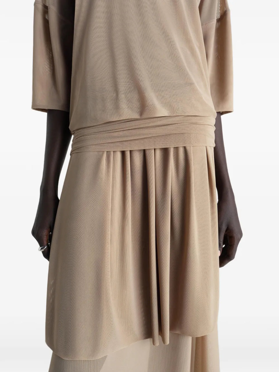 double layer midi dress