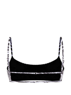 zebra-print bikini top