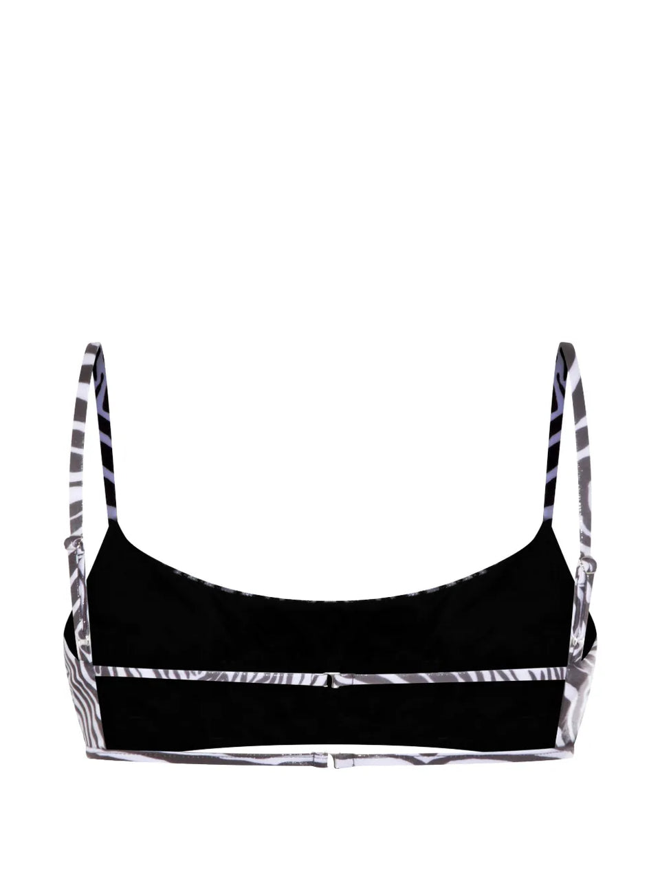 zebra-print bikini top