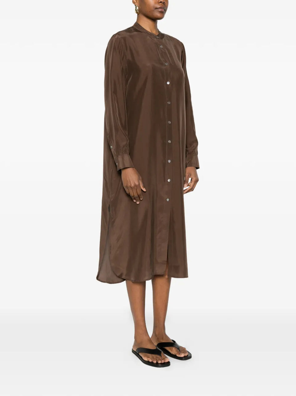 buttoned midi dress