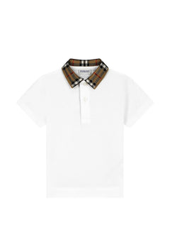 check-collar polo shirt