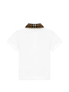 check-collar polo shirt