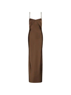 satin maxi dress