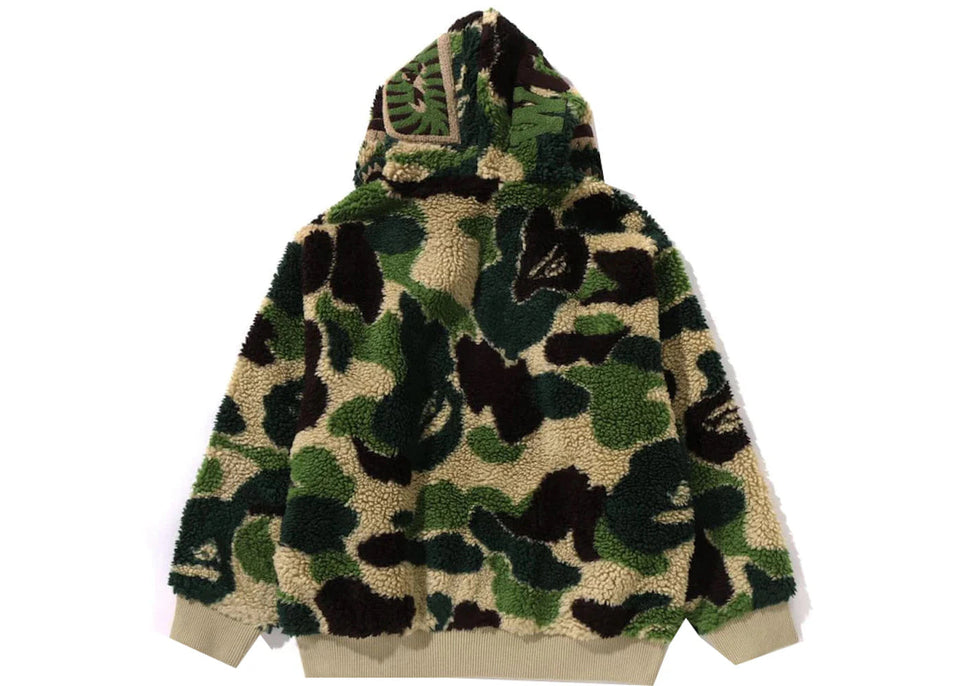 Bape Abc Camo Boa Shark Relaxed Fit Hoodie Green