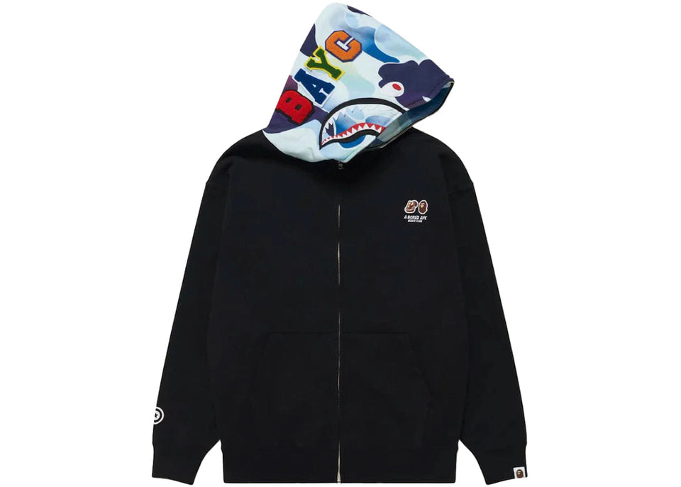Bape x Bayc Shark Full Zip Hoodie Black