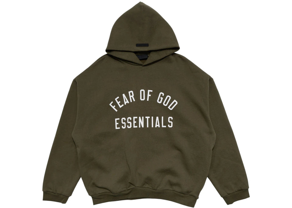 Fear Of God Essentials Fleece Hoodie Military