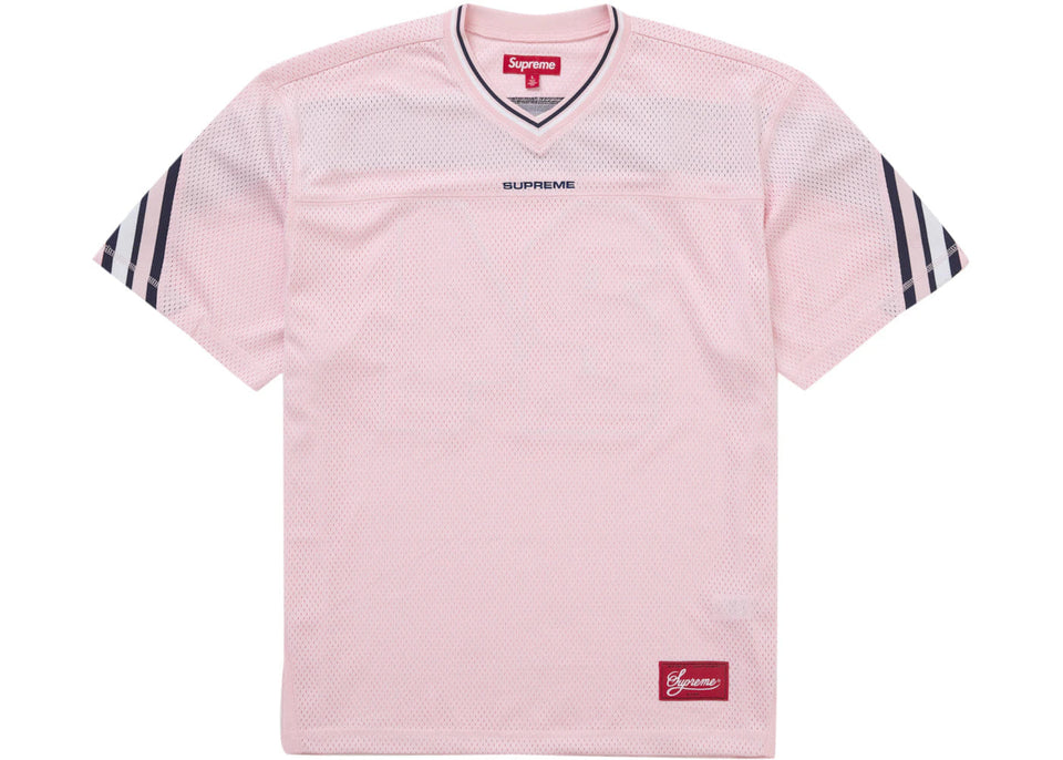 Supreme Jacquard Rib Football Jersey Pink