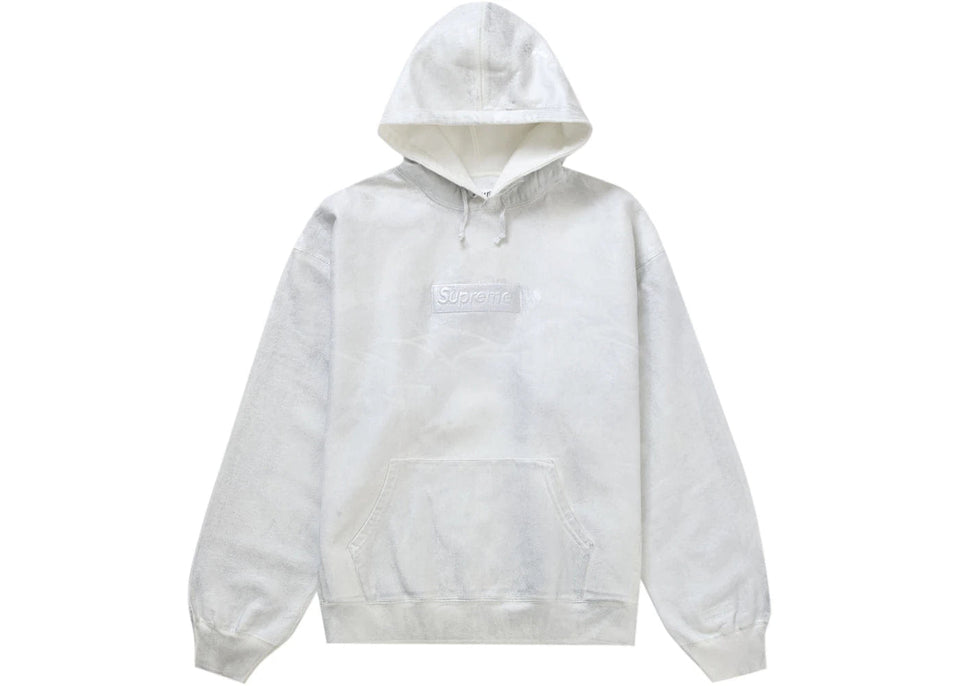 Supreme Mm6 Maison Margiela Foil Box Logo Hoodie White