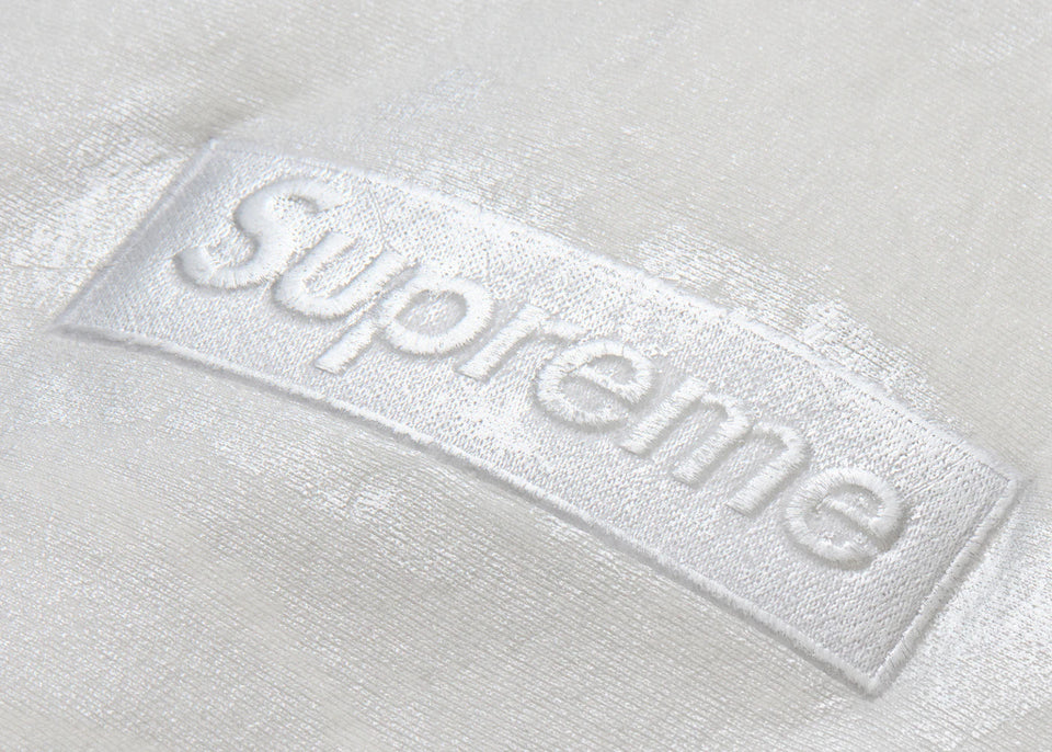 Supreme Mm6 Maison Margiela Foil Box Logo Hoodie White
