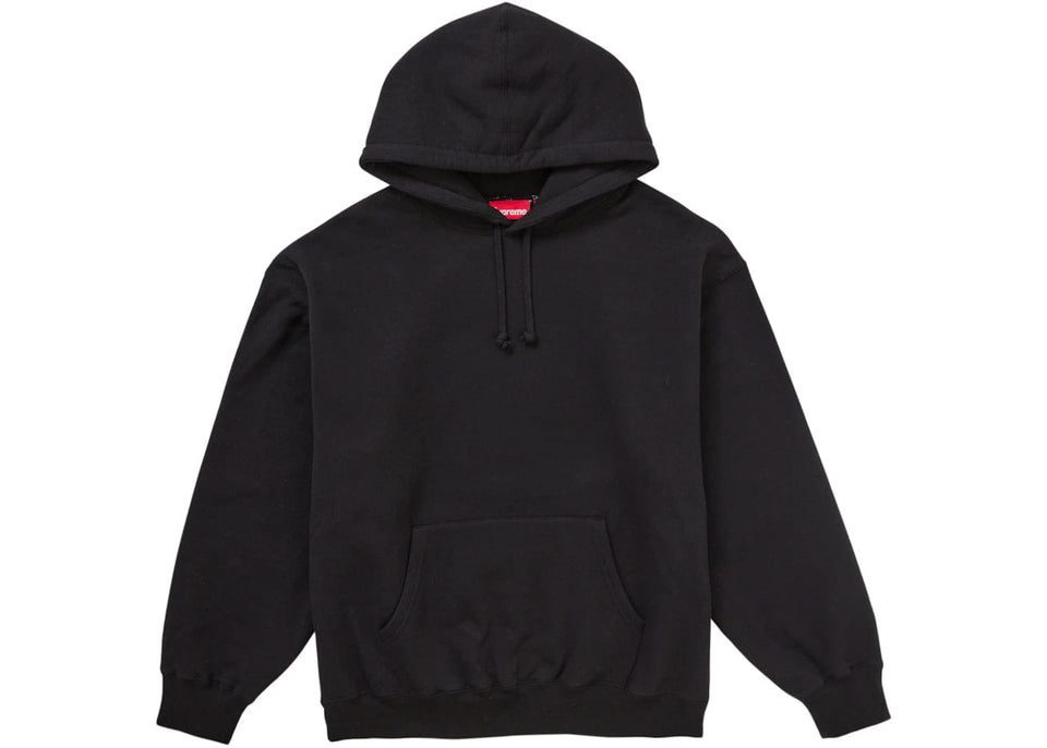 Supreme Satin Applique Hoodie Fw24 Black