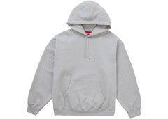 Supreme Satin Applique Hoodie Fw24 Heather Grey