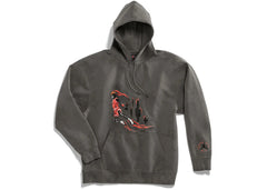 Travis Scott Jordan Washed Suede Hoodie Grey