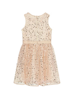 sequin belted dress