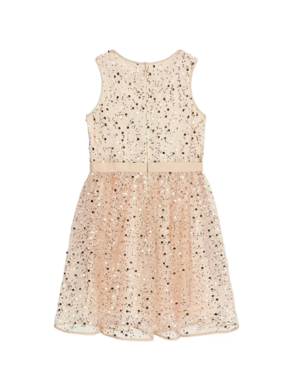 sequin belted dress