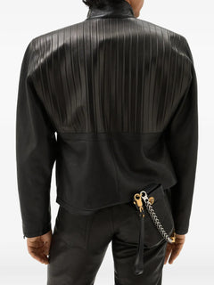 leather blouson