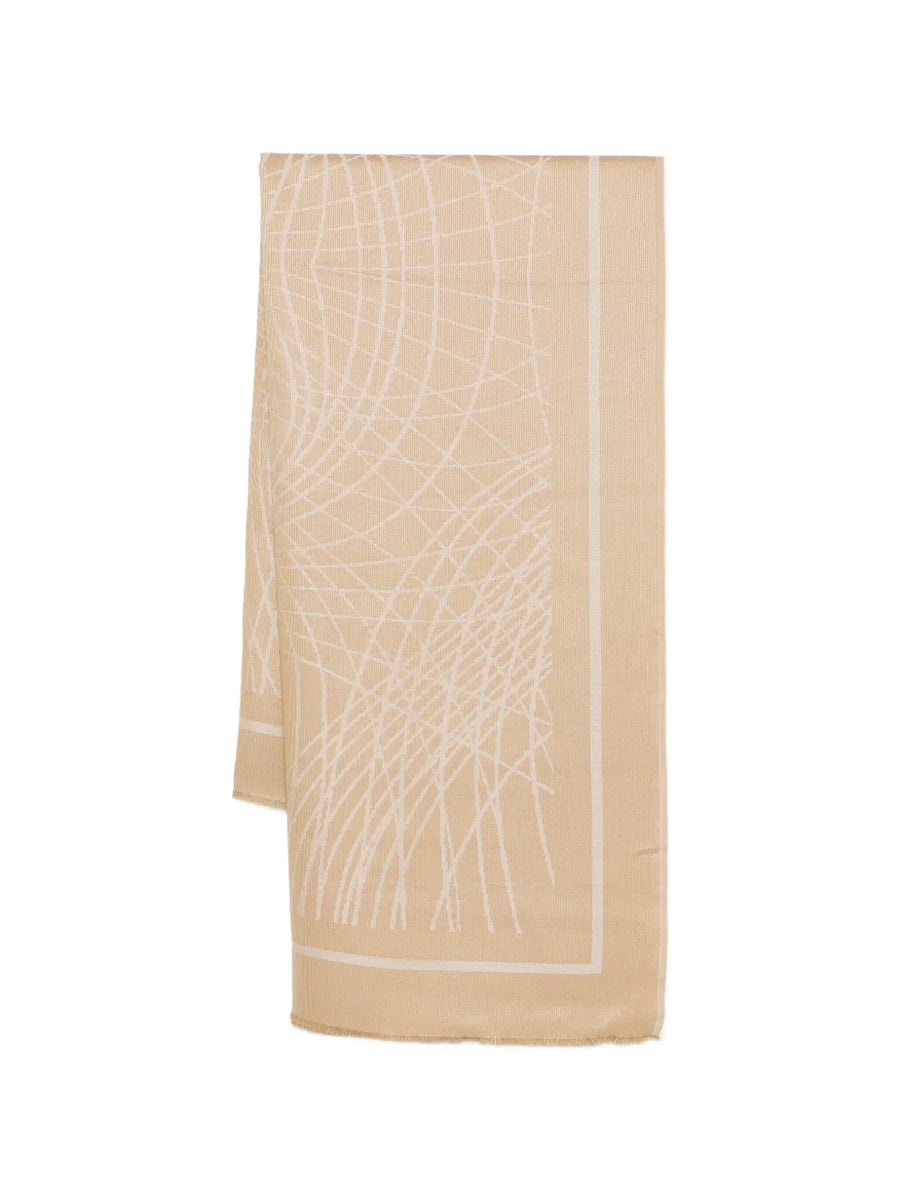 geometric-print scarf