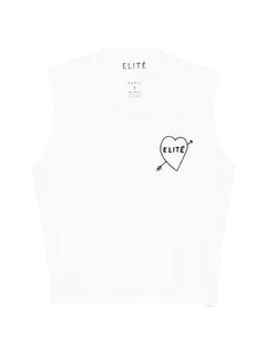 logo-embroidered tank top