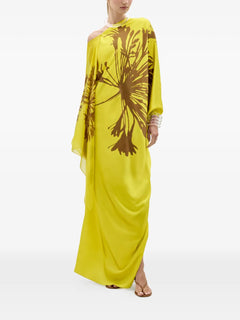 Jade print maxi dress