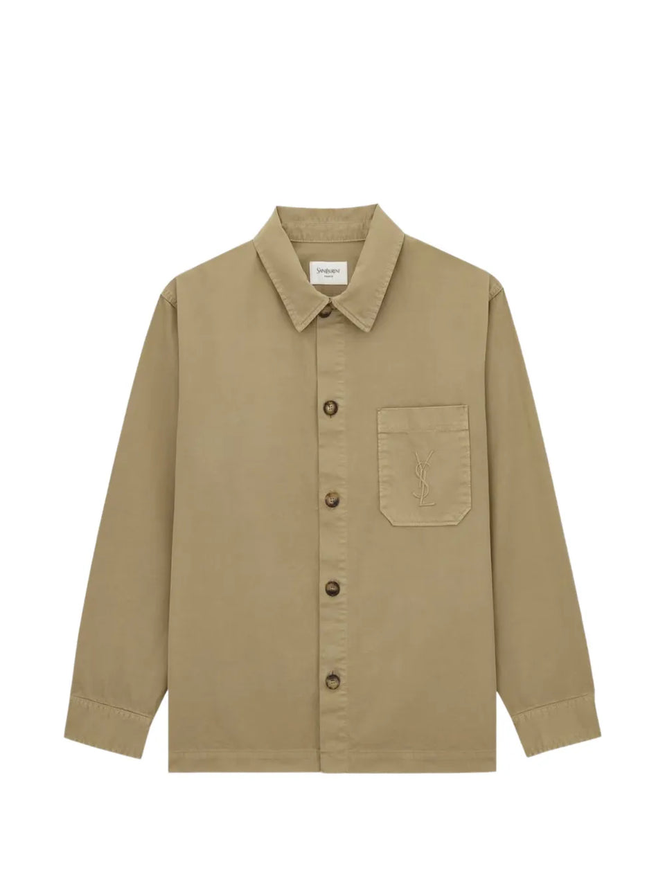 logo-embroidery shirt jacket
