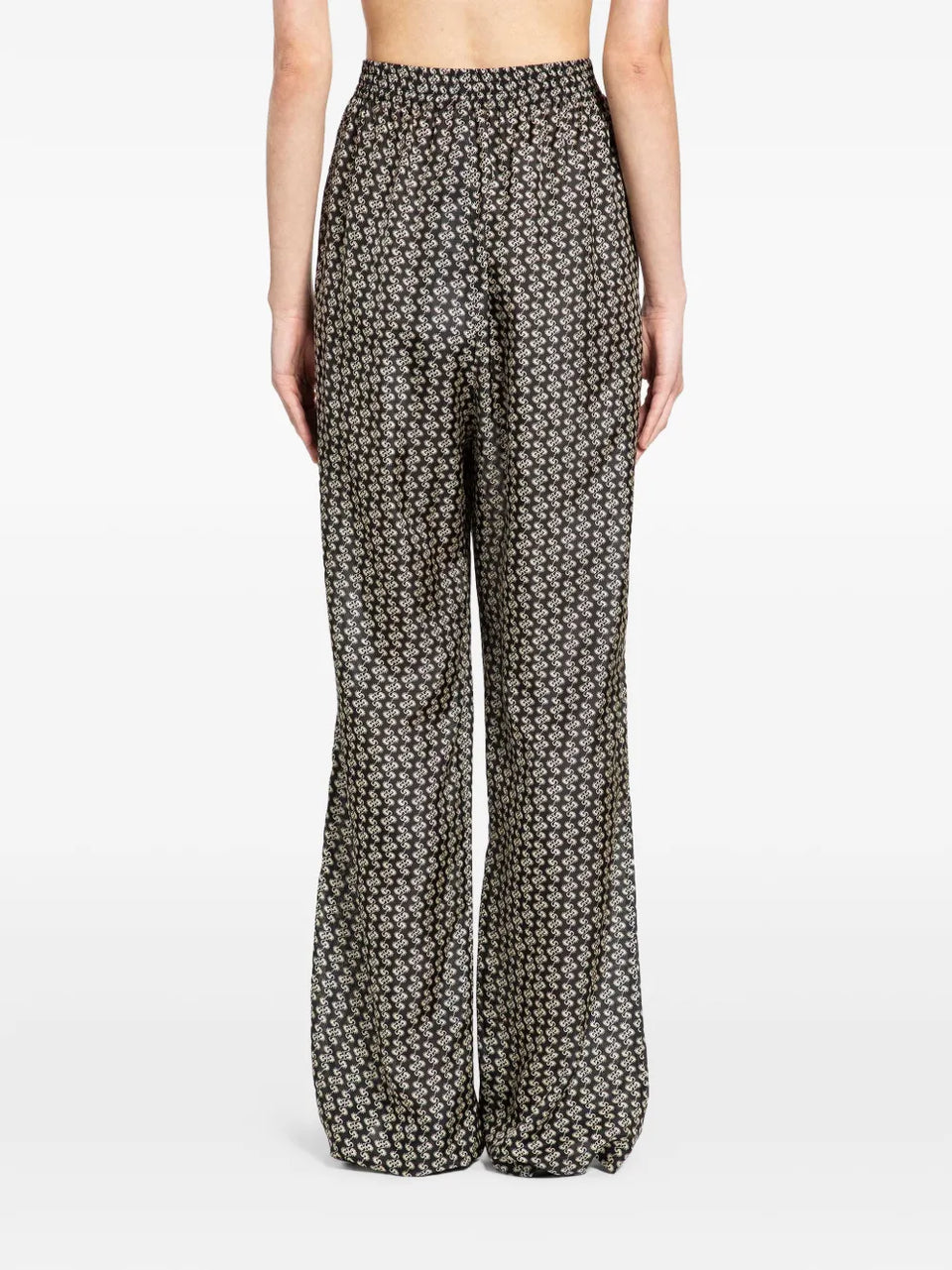 printed wide-leg trousers