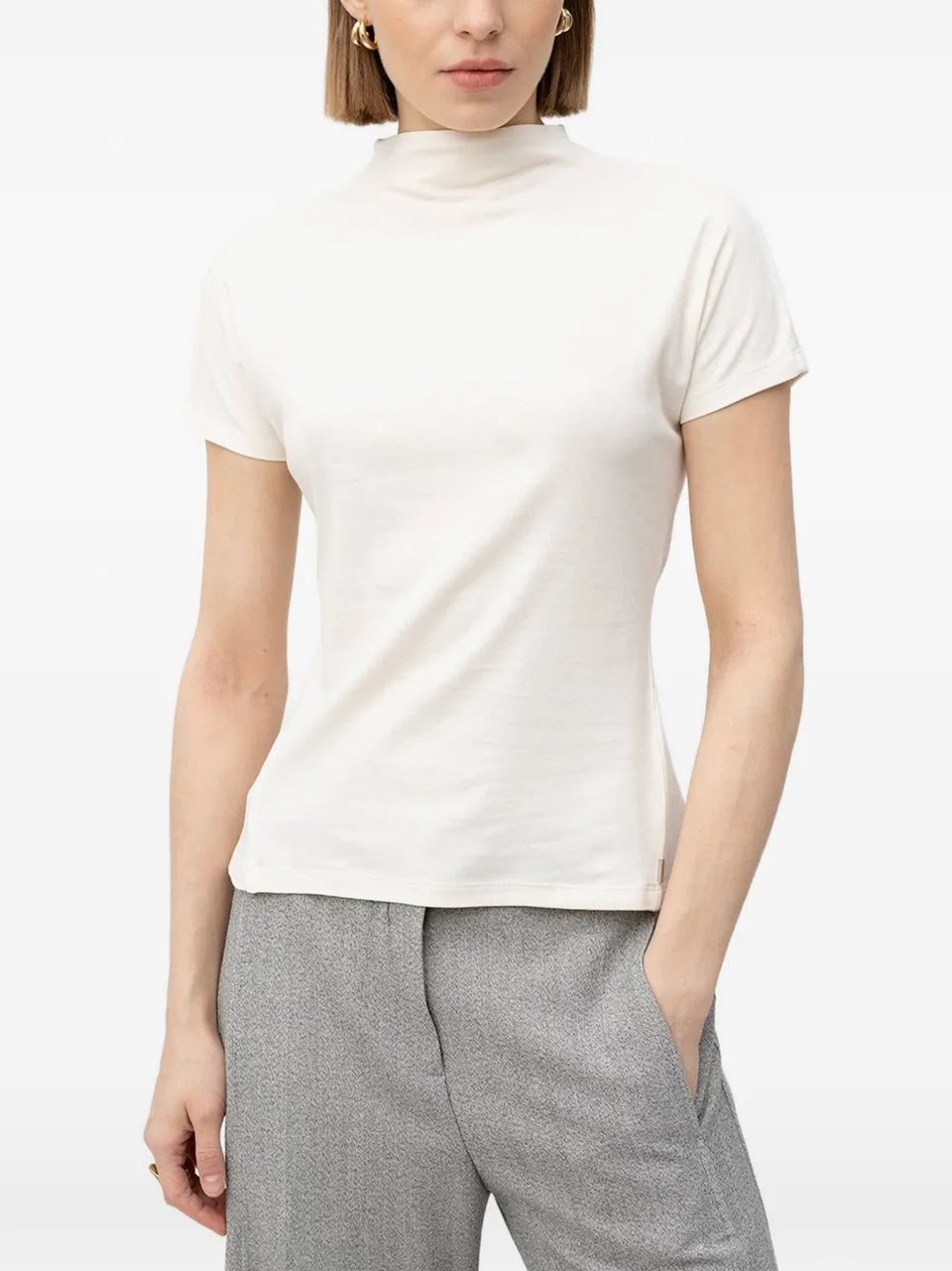 mock-neck T-Shirt
