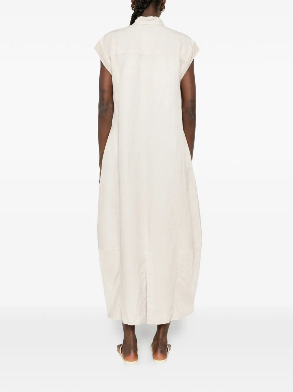 short-sleeve button dress