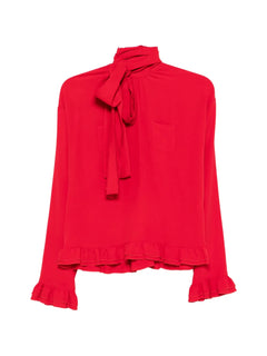bow ruffled shirt