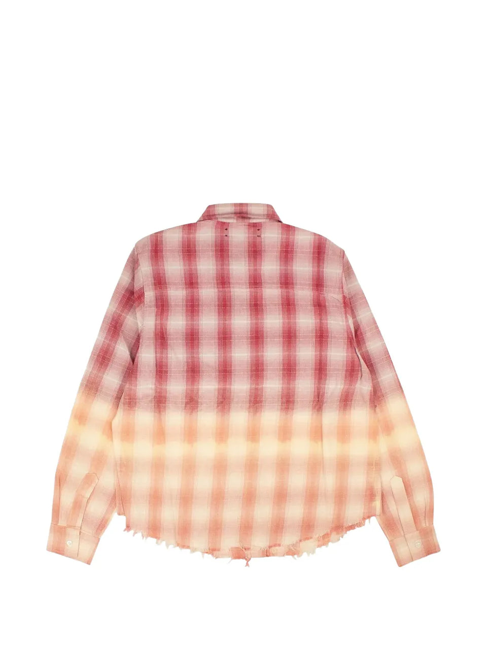 plaid raw-edge shirt