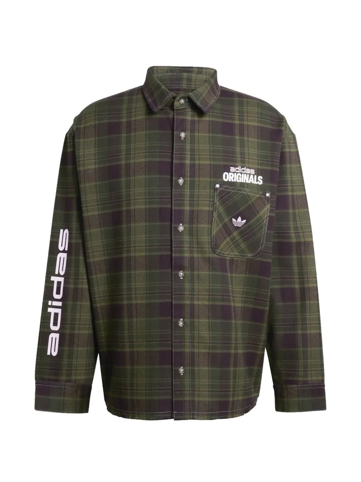 button up check shirt