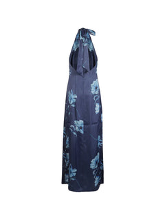floral halterneck dress