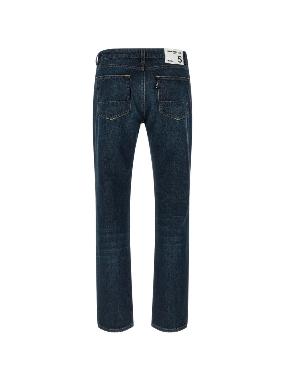 stonewashed contrast stitching jeans