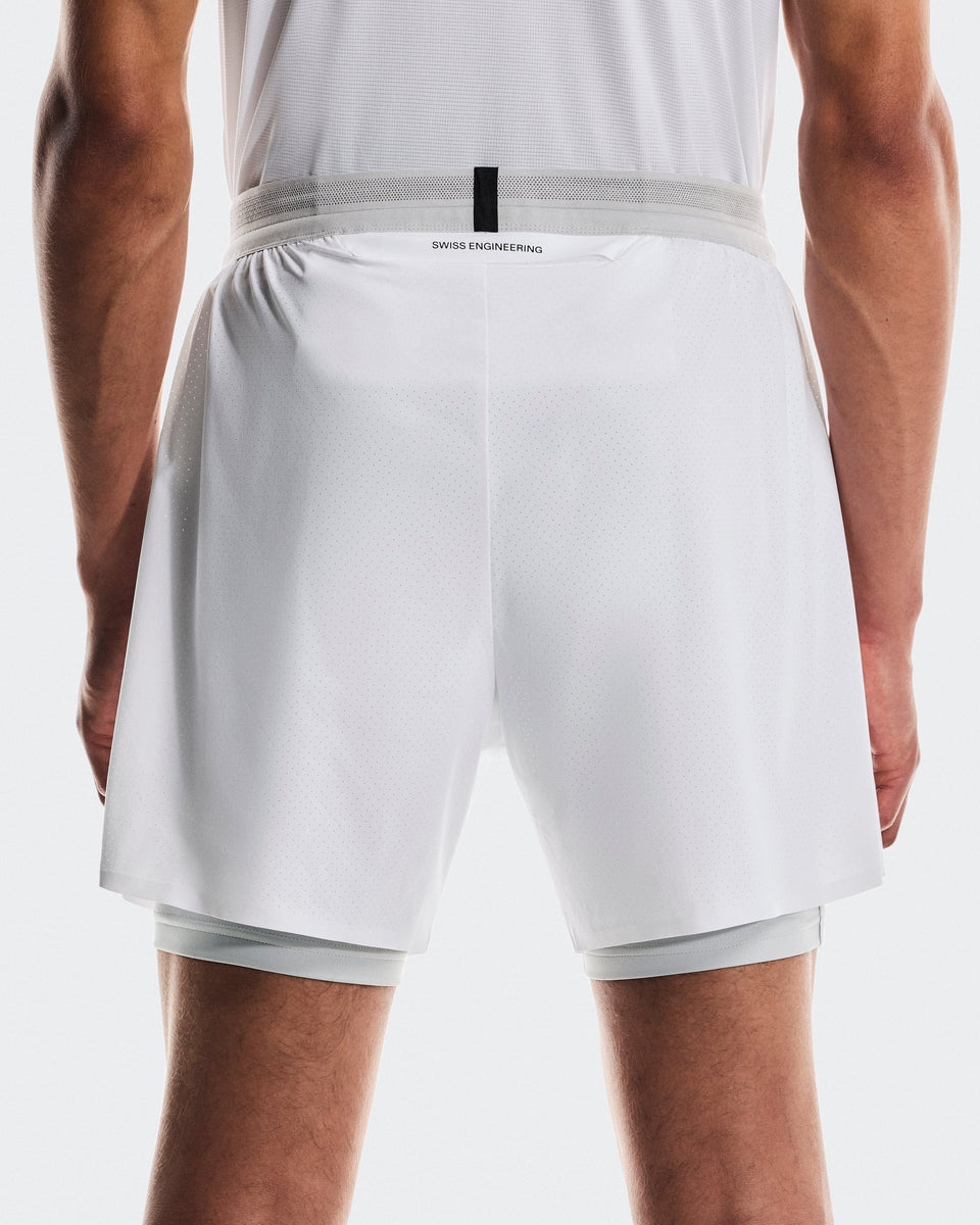 On 5" Performance 2/1 Shorts White Glacier
