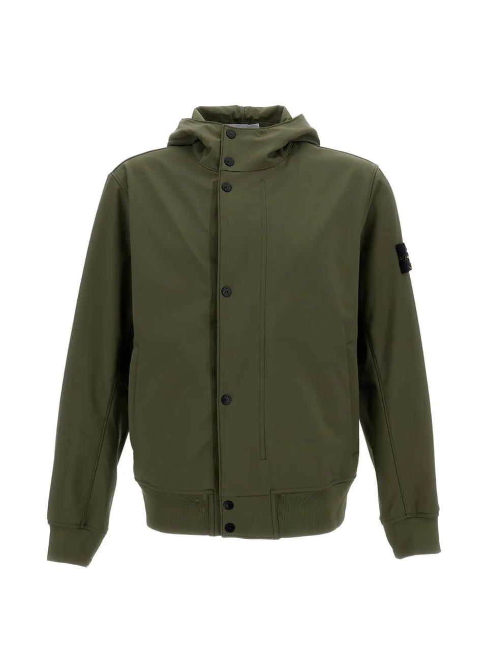 logo-patch hooded jacket