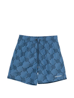 patterned swim shorts
