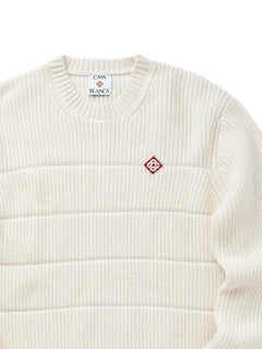 ribbed embroidered sweater