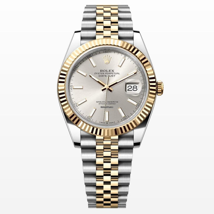 Rolex | Datejust | 126333 | Yellow gold | 41 mm | Gold/Steel | Silver | Automatic