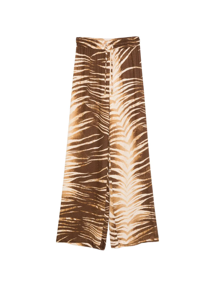print-detail palazzo pants