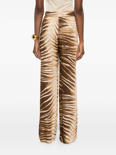 print-detail palazzo pants