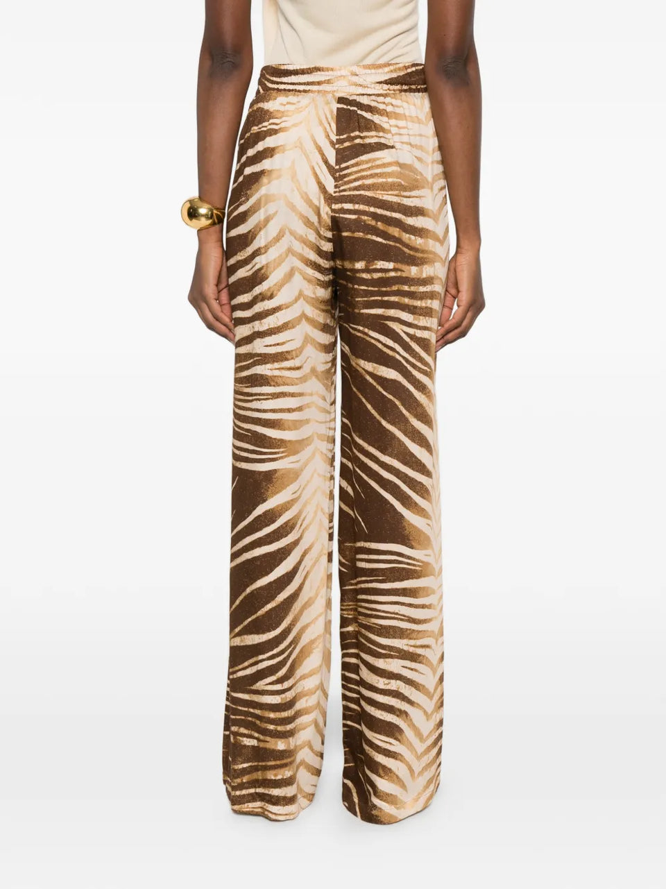 print-detail palazzo pants