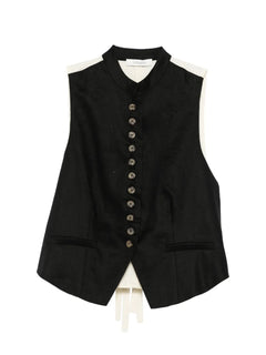 Linnea button collarless top