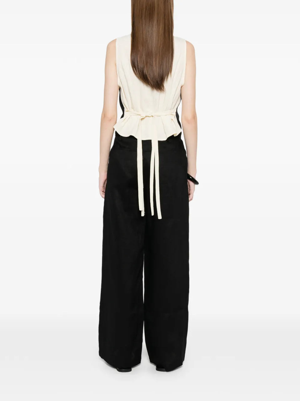Linnea button collarless top