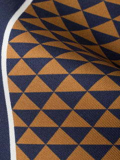 Printed silk twill scarf