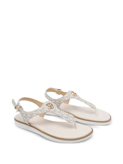 Val logo-plaque round-toe sandals