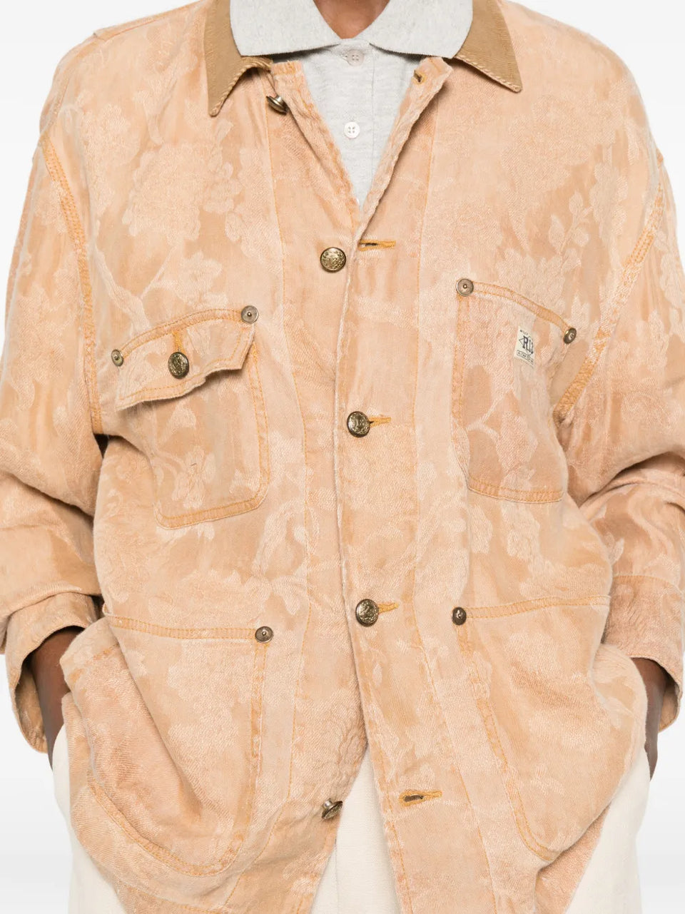 floral corduroy oversized jacket
