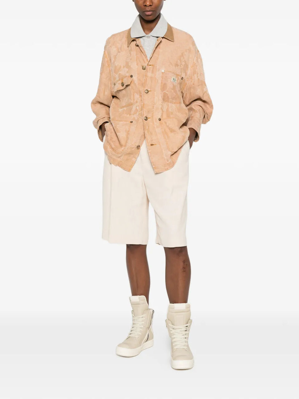 floral corduroy oversized jacket