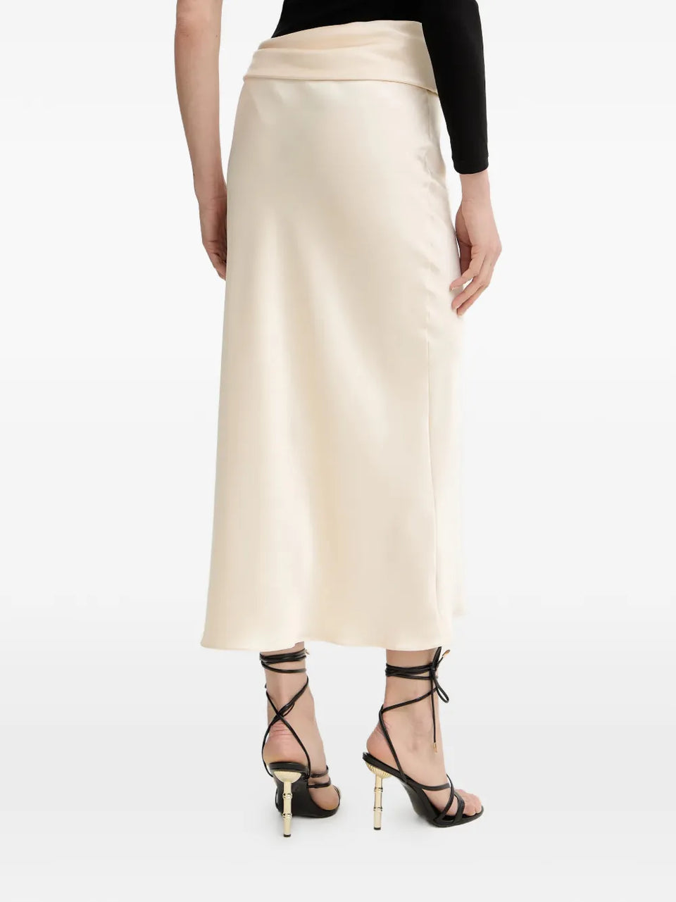 draped midi skirt